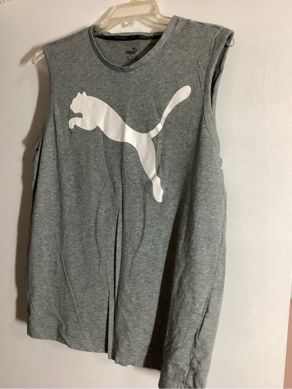 Puma Kids Gray Tank Top with White Puma Logo